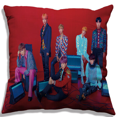 

Kpop BTS Pillowcase Love Yourself Answer" Square Throw Pillow Covers Bangtan Boys Printed Pillow Case Cushion Covers Pillowcase