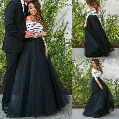 

NEW Womens Multi Layer Tulle Pleated Retro Long Maxi Tutu Dress High Waist Skirt