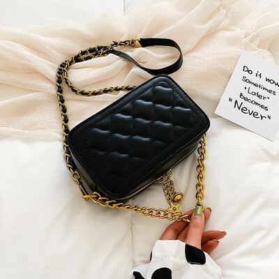 

Ins summer girl rhombog chain bag 2019 new small square bag fashion one shoulder slanted girl bag