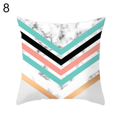 

Marbling Geometric Pattern Pillow Case Cushion Cover Home Office Chair Sofa Decor