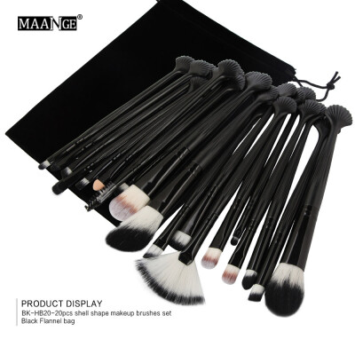 

〖Follure〗20pc Cosmetic Makeup Brush Blusher Eye Shadow Brushes Set Kit With Flannel Bag