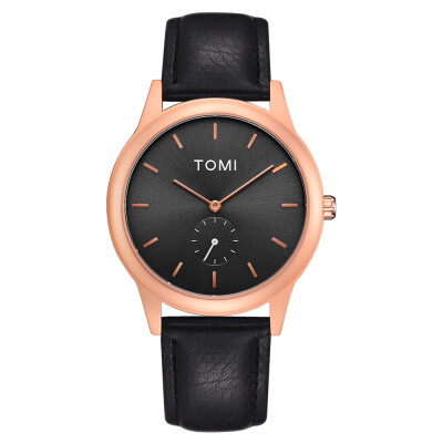 

TOMI brand single eye belt watch high-end business quartz watch