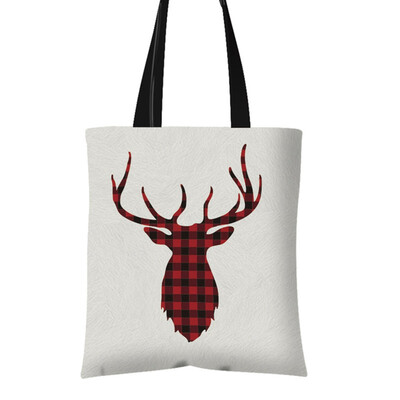 

1Pc 4338Cm Christmas Handbag Christmas Tree Santa Claus Elk Candy Bag Canvas Shopping Bag Christmas Gift Bag