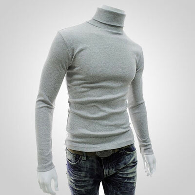 

Fashion Pullover Cardigan Sweater Men Coat Turtleneck Knit Slim Fitness Tops