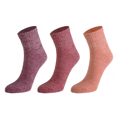 

3 Pairs of Mixed Color Women Cotton Socks Pure Color Breathable Comfortable Socks with