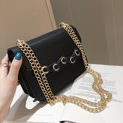 

Qiao Bani 2019 new Korean chic fashion punch chain small square bag shoulder diagonal trend handbags wholesale