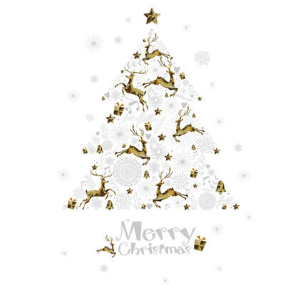 

Reindeers Snowflake Wall Decals Window Sticker Christmas Party Home Decor