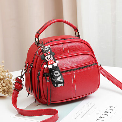 

Womens Spring&Summer Fashion Trend Handbag Womens Bag Simple Joker Single Shoulder Messenger Bag Small Round Bag