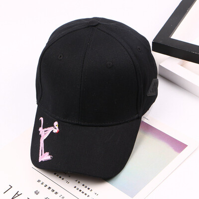 

Korean Soft Girls Cute Pink Panther Baseball Cap Cartoon Origin Sudoku Corner Duck Tongue Cap Sunshade Cap