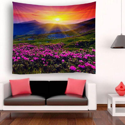 

Tapestry Wall Hanging Scenery Tapestries Sunset Landscape Tapestry for Bedroom Living Room Dorm 512"X591