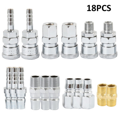 

18pc Set Air Coupler Fittings Air Hose Compressor Nitto Style Air Fitting Tools