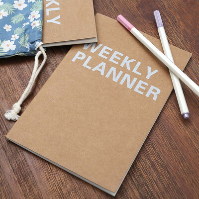 

New Weekly Planner Notebook School Tools Stationery Planner 32 Inner Pages Cute Day Planner Paper Quality