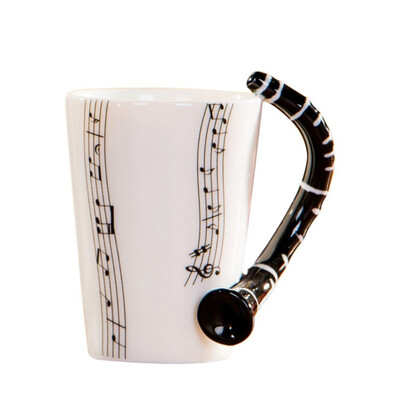 

Mugs Creative Guitar Shape Coffee Mug Personality Notes Porcelain Cup Colorful Package Home Office Essential Mugs