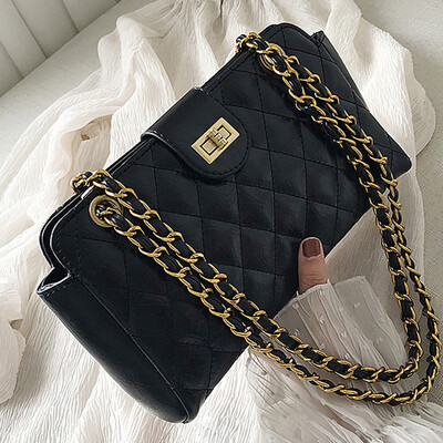 

2019 new womens bag rhomboid chain bag single shoulder slant bag envelope bag hand bag