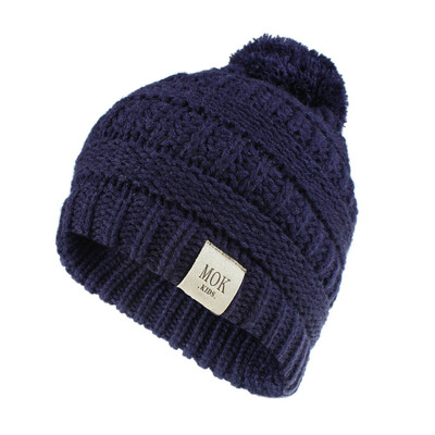 

Tailored Girls Boys Child Hat Keep Warm Winter Casual Knitted Hat Wool Hairball Ski Hat