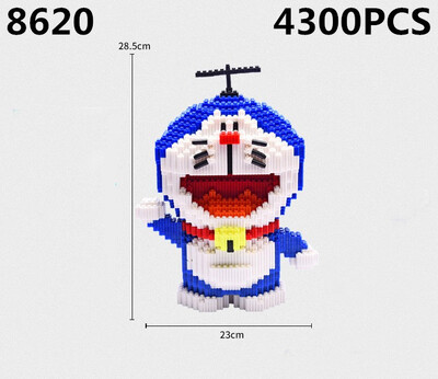 

Doraemon Cartoon Model Building Blocks Bricks Kids DIY Birthday Christmas Gifts Toys Diamond Doll Pressure Release