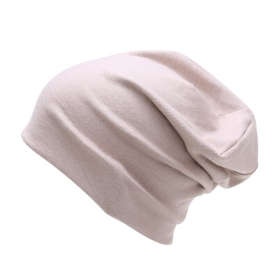 

NUZADA Knitted Caps Spring Winter Autumn Men Women Skullies Beanies Double Material Cap Solid Color Simple Bonnet Hat