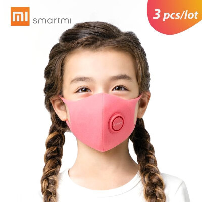 

3pcslot Xiaomi Smartmi Anti-Pollution Face Mask For Kids Air Sport Block Respirators PM25 Haze Anti-haze Adjustable Ear Hanging