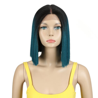 

Noble Hair Lace Wig 10 Inch 1B Color Short Straight Wigs Synthetic Wigs Hair Lace Front ombre blonde Wig