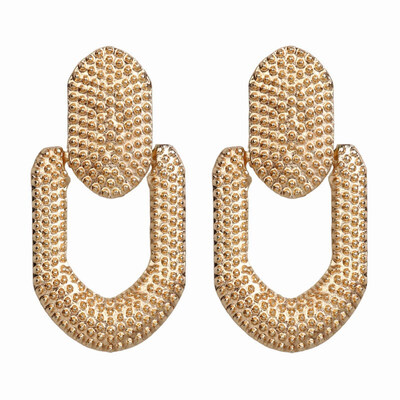 

EK517 European Brand Statement Jewelry Hollow Heart Earrings Geometric Metal Earrings for Women Za Gold Vintage Earrings Punk