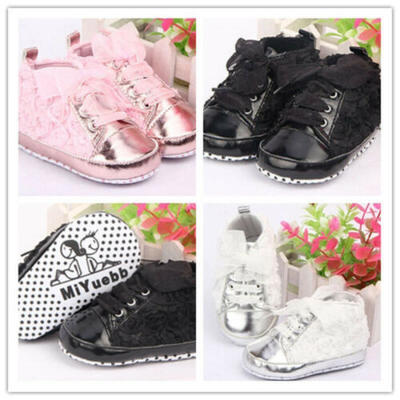 

US Baby Kid Girl Toddler Non-slip Soft Sole Crib Sneaker Shoes Prewalker Boots