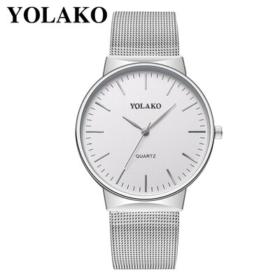 

Gobestart YOLAKO Mens Quartz Stainless Steel Band Newv Strap Watch Analog Wrist Watch
