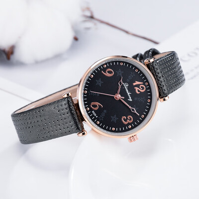 

RM Big Digital Trend Simple MonoChrome Star Dial Belt Quartz Womens Watch