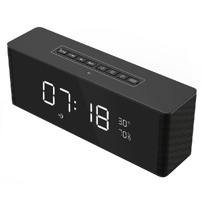 

Portable Bluetooth Speaker Alarm Clock FM Radio Stereo Bluetooth 30 Built–in 8 Hours Playing Time Rechargeable Battery Hands-free