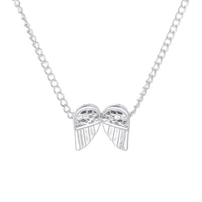 

Fashion Jewelry New Angel Feather Wings Alloy Clavicle Pendant Short Chocker Necklace Women Gift