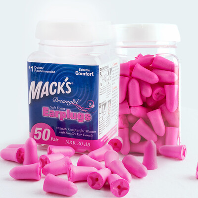 

MACKS soundproof earplugs the United States imports anti-noise sleep lake blue 50 packs