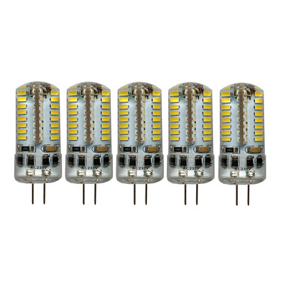 

5PCS 5W G4 LED Lights Dimmable SMD 3014 Decorative Crystal Chandelier AC 220V