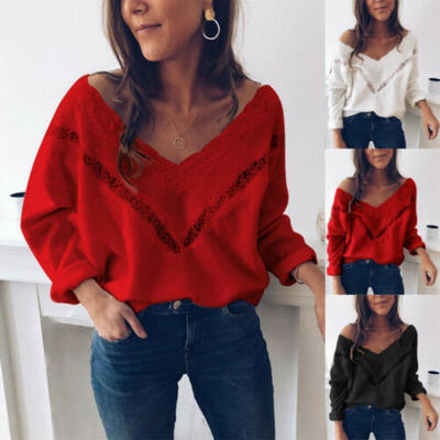 

UK Plus Size WomenS Autumn Long Sleeve Loose Blouse Ladies Boho T-Shirt Tops
