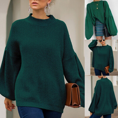 

〖Follure〗Fashion Women Knitted Solid Pullover Long Sleeve O-Neck T-shirt Sweater Blouse