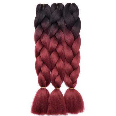 

3 Packs Braiding Hair Ombre for crochet Hair Weave with Synthetic&Twist Braiding Hair Extensions