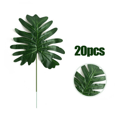 

Home Wall Wedding Decoration 20pcs Artificial Tropical Plant Leaves Simulation Eucalyptus Leaves