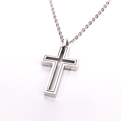 

Design Jean DIJUE Cross necklace simple fashion female steel wild 13707