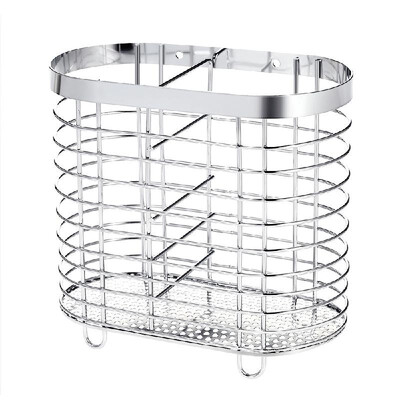 

Kitchen Utensils Drying Rack Chopsticks Holder Chrome-Plated Alloy Spoon Knife Fork Sink Basket Storage Organizer Stand