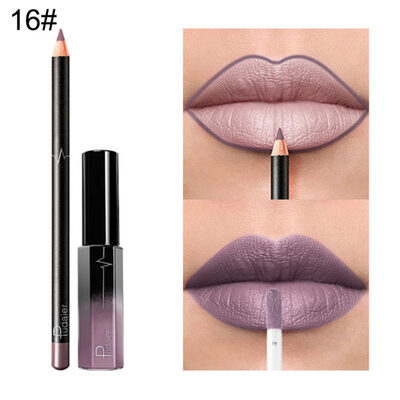 

2Pcs Waterproof Matte Lipliner Pen Long Lasting Lip Gloss Glaze Lipstick Makeup