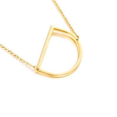 

New fashion Gold Stainless Steel 26 Alphabet Letter Pendant initial Necklace for Women Fashion Jewelry Choker Girl Collier