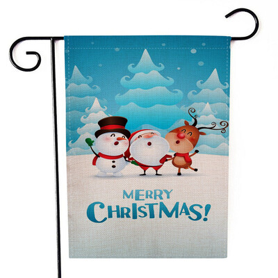 

Tailored Christmas Garden Flag Santa Claus Double Sided Banner Outdoor Lawn Decor Flag