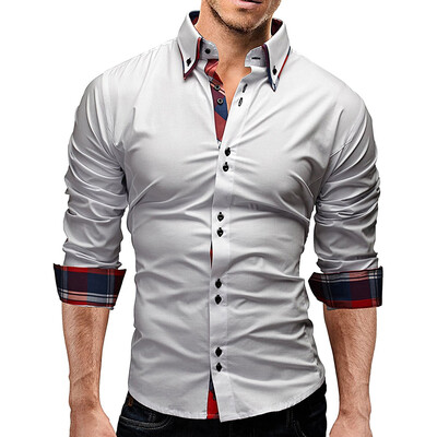 

Button Down Double Layer Collar Shirt