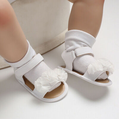 

Newborn Kid Baby Girl Flower Sandals Summer Casual Crib Shoes First Prewalker