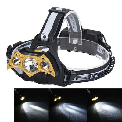 

Liwod Z20 3LEDs Head Lamp Super Bright LED Adjustable Headlight Personality Headlamp Bat Shape Torch For Camping
