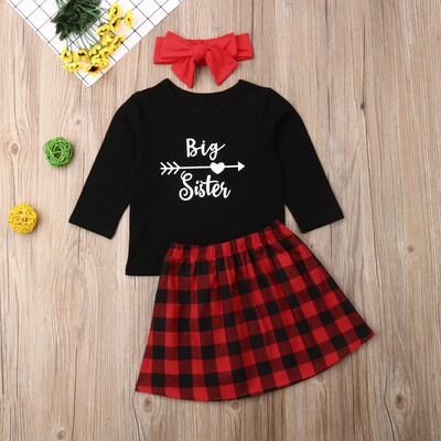 

Toddler Kids Baby Girl Xmas Clothes Sister Matching Tops Romper Dress Outfit Set