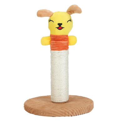 

Cute Plush Animal Sisal Cats Scratch Board Cat Tree Tower with Ring Paper