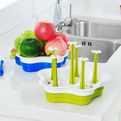 

Greensen Multi-functional Kitchen Cups Drying Rack Drainer Organizer Vegetable Fruits Storage Holder