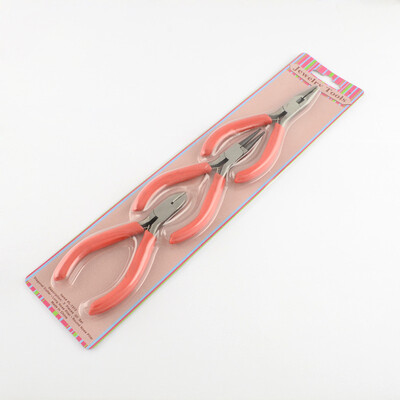 

PH PANDAHALL 1 Set 3 Pcs DIY Jewelry Pliers Sets Round Nose Pliers Wire-Cutter Pliers&Side-Cutting Pliers