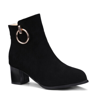 

Shoes Miss Ascpf07-6 Thick&Round Head Fashion Ankle Boots