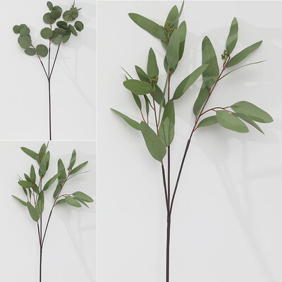 

Artificial Plant 3D Eucalyptus Leaves 3 Forks Wedding Party Decoration