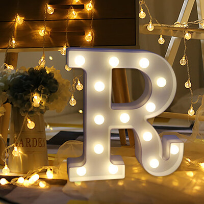 

Gobestart Remote control Alphabet Letter Lights LED Light Up White Plastic Letters Stand E